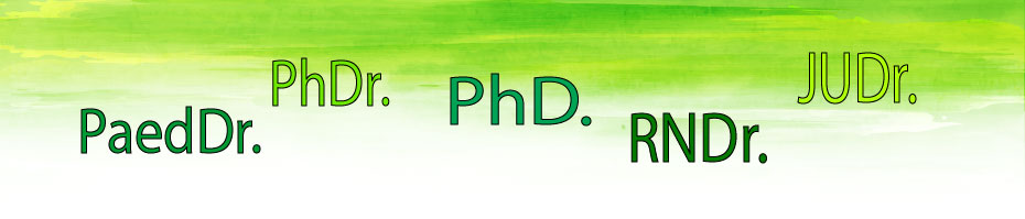 Kde sa píše titul PhDr.